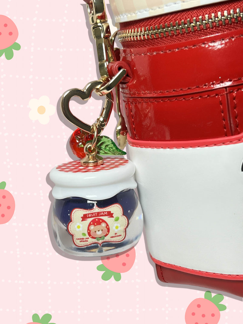 Blueberry Fruit Jam Lip Gloss Keychain