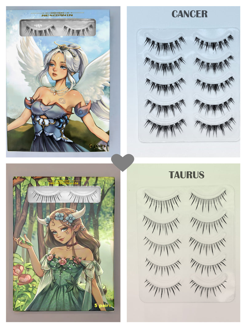 Cancer and Taurus inspired Manga Lashes