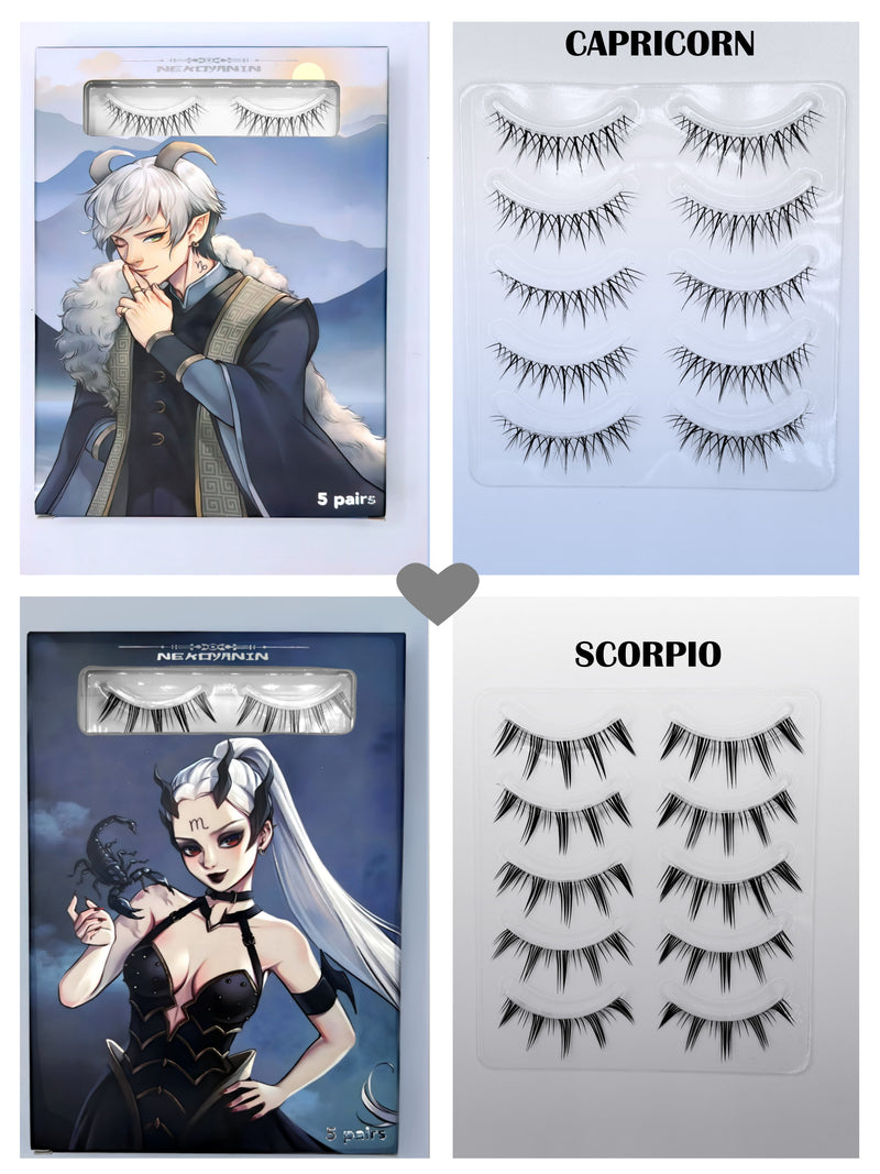 Capricorn and Scorpio inspired Manga Lashes