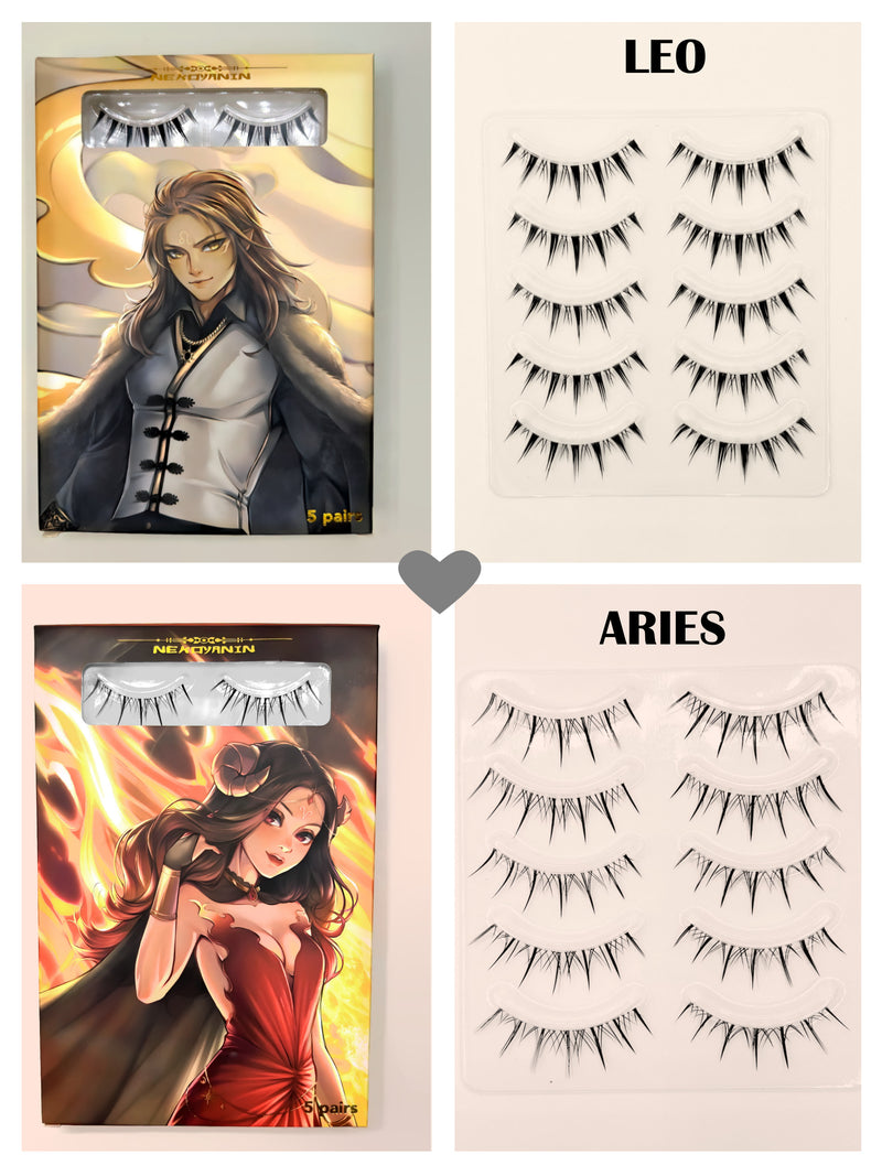 Leo and Aries inspired Manga Lashes