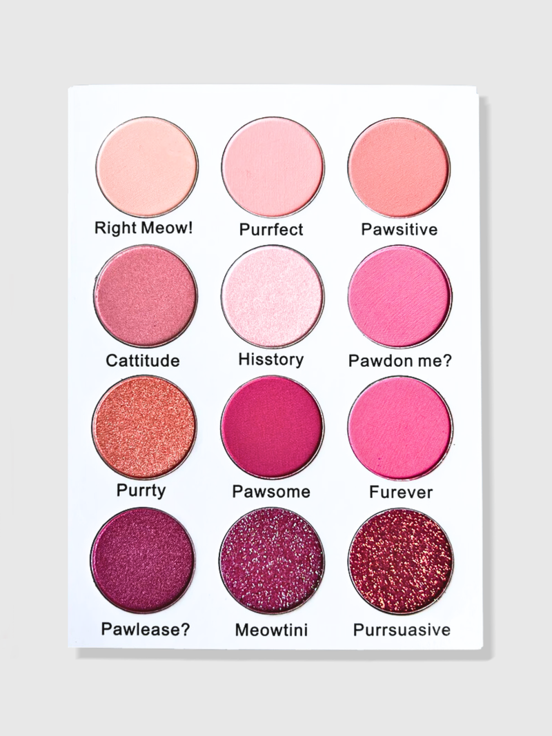 kawaii cat themed Pink eyeshadow palette