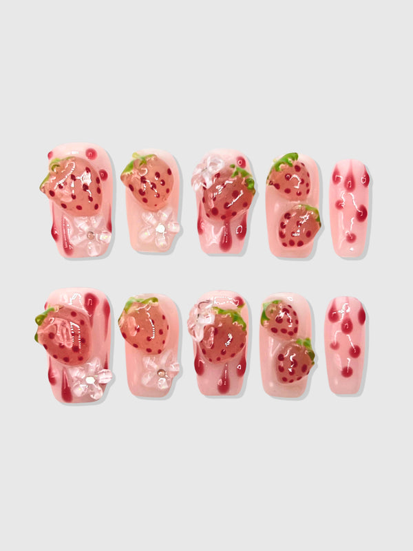 Strawberry Shortcake press on nails